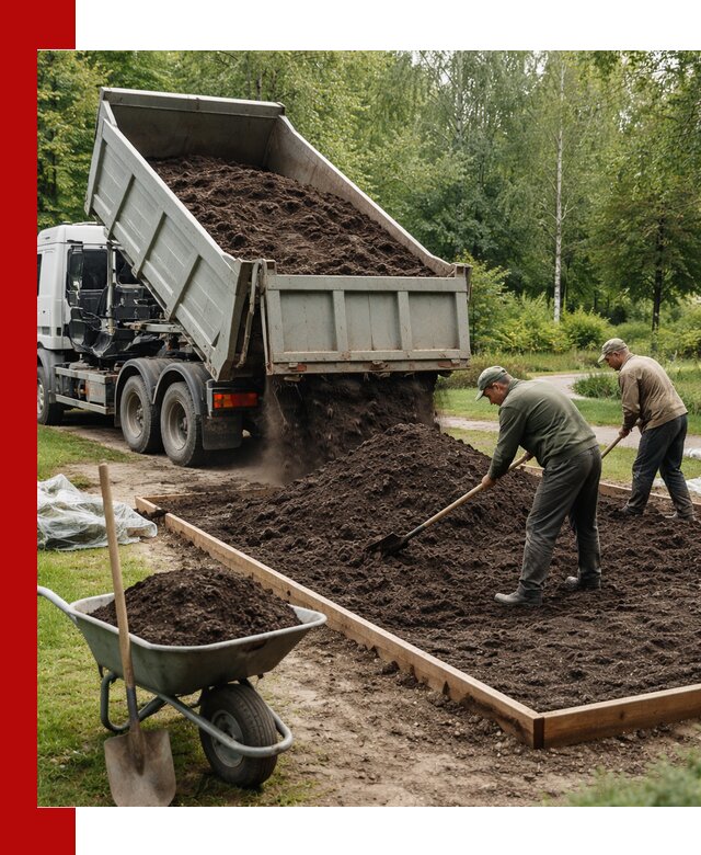 Доставка грунта для озеленения и благоустройства в Выборге