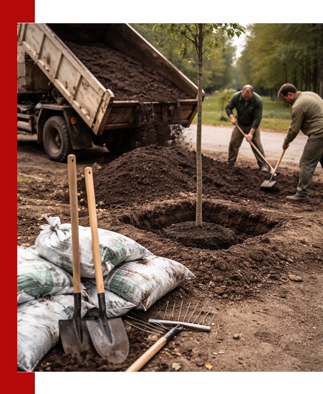 Грунт для посадки деревьев в Выборге — доставка и подготовка почвы