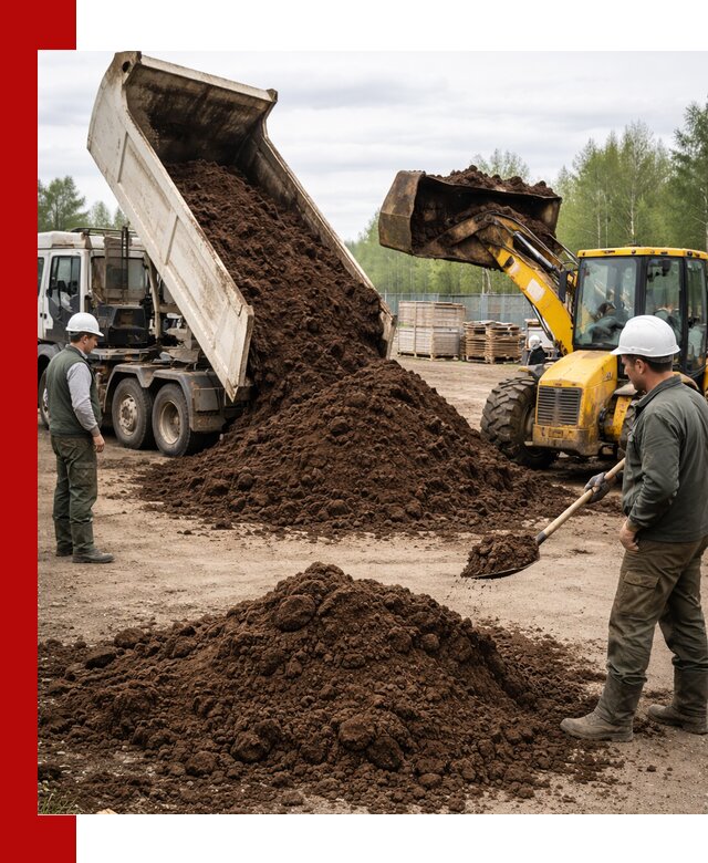 Доставка торфа оптом и в мешках в Выборге