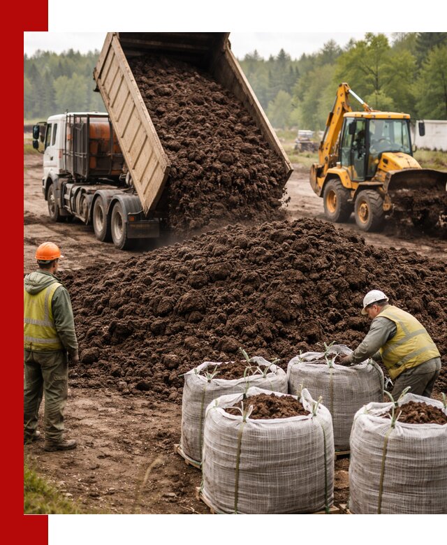 Доставка нейтрального торфа в Выборге оптом и в розницу