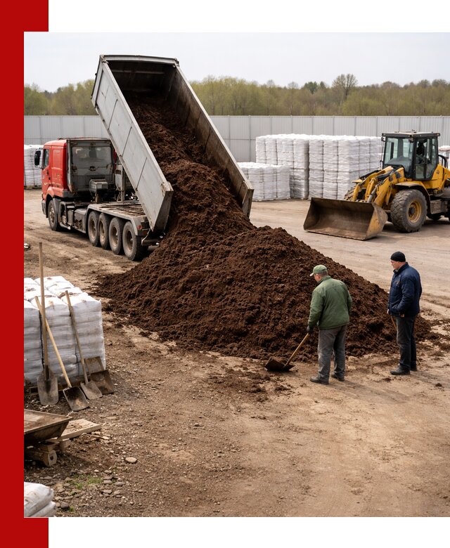 Доставка торфяных смесей оптом и в розницу в Выборге