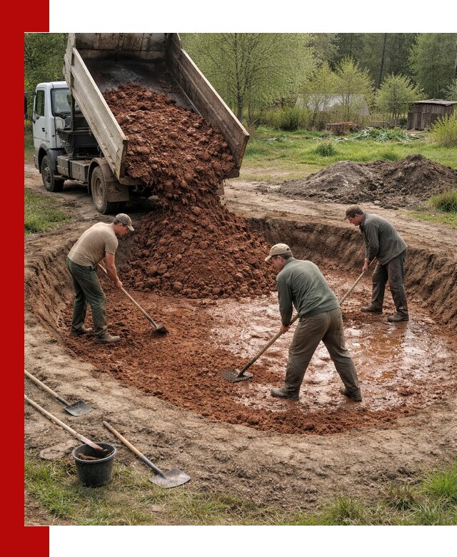 Купить качественную глину для пруда в Выборге