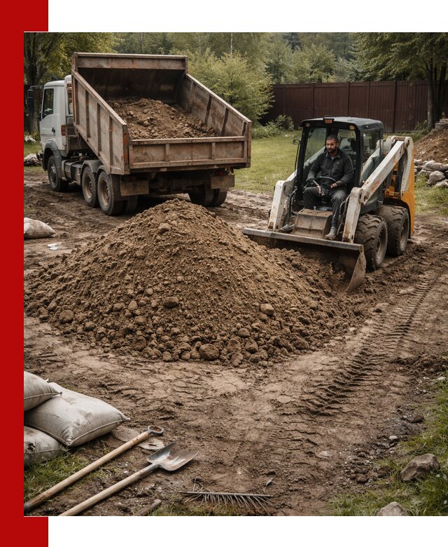 Суглинок для планировки участков в Выборге с доставкой и выгрузкой