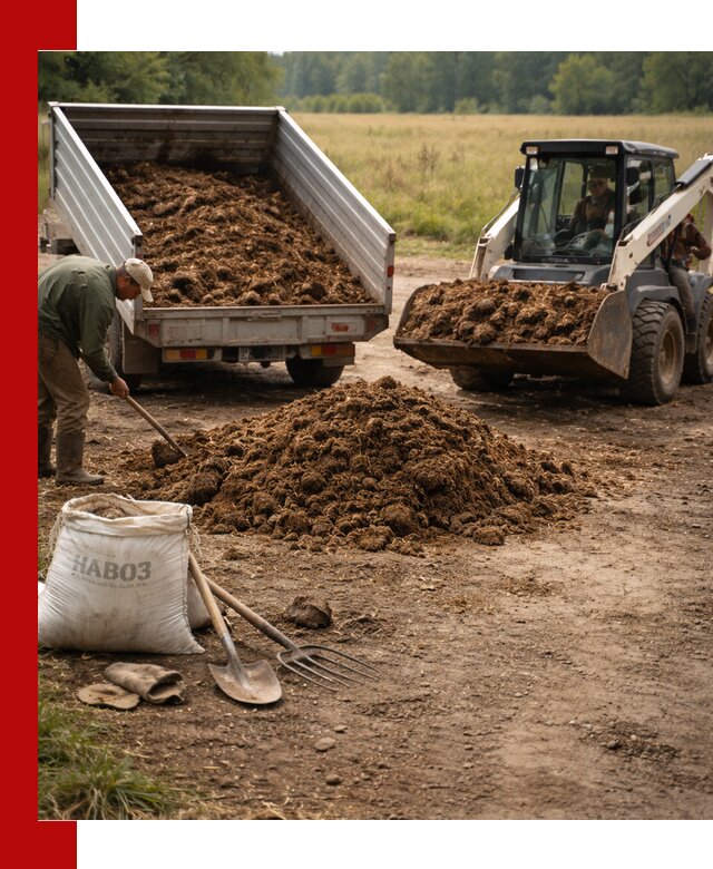 Доставка конского навоза в Выборге с разгрузкой и доставкой на объект