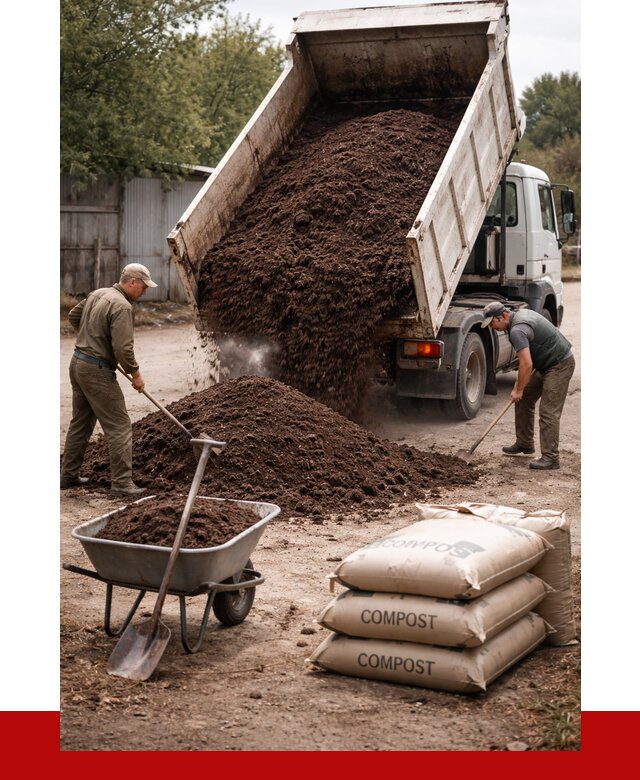 Купить компост в Выборге от 4293 р. за куб с доставкой | ПРОНЕРУДВбр
