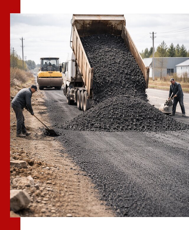 Асфальтовая крошка для дорог в Выборге — поставка и доставка