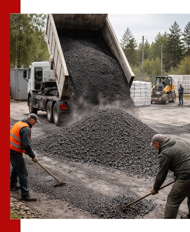 Доставка и продажа асфальтного гранулята в Выборге