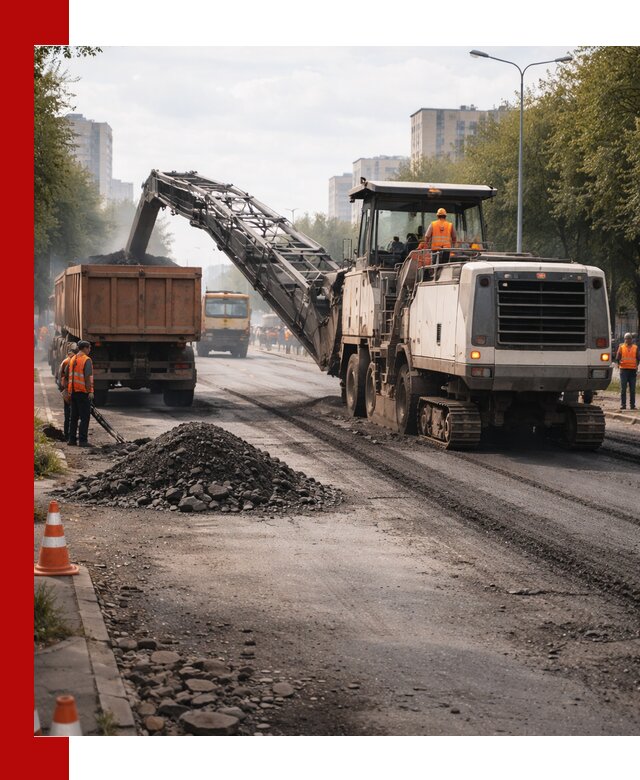 Фрезерованный асфальт в Выборге — удаление и вывоз старого покрытия