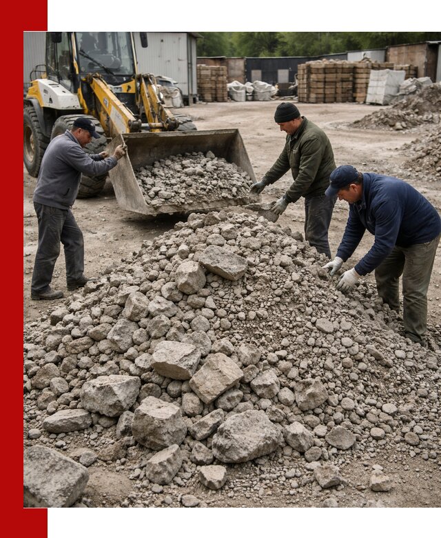 Демонтаж и вывоз бой бетона в Выборге