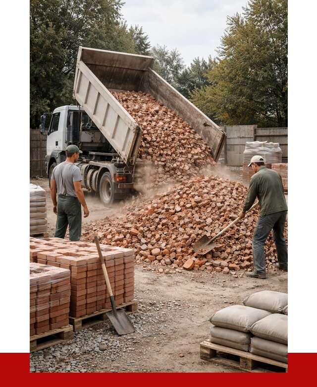 Бой кирпича в Выборге с доставкой от 4293 руб/куб | ПРОНЕРУДВбр