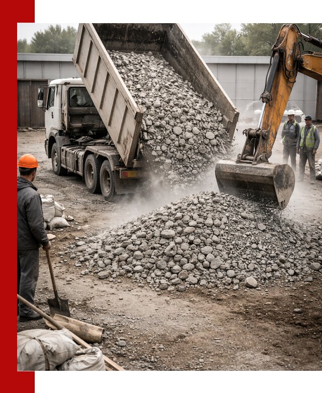 Доставка дробленого бетона в Выборге оптом и в розницу