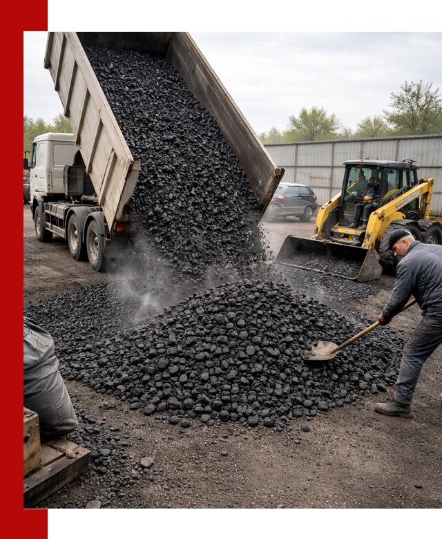 Доставка угля орех в Выборге оптом и в розницу