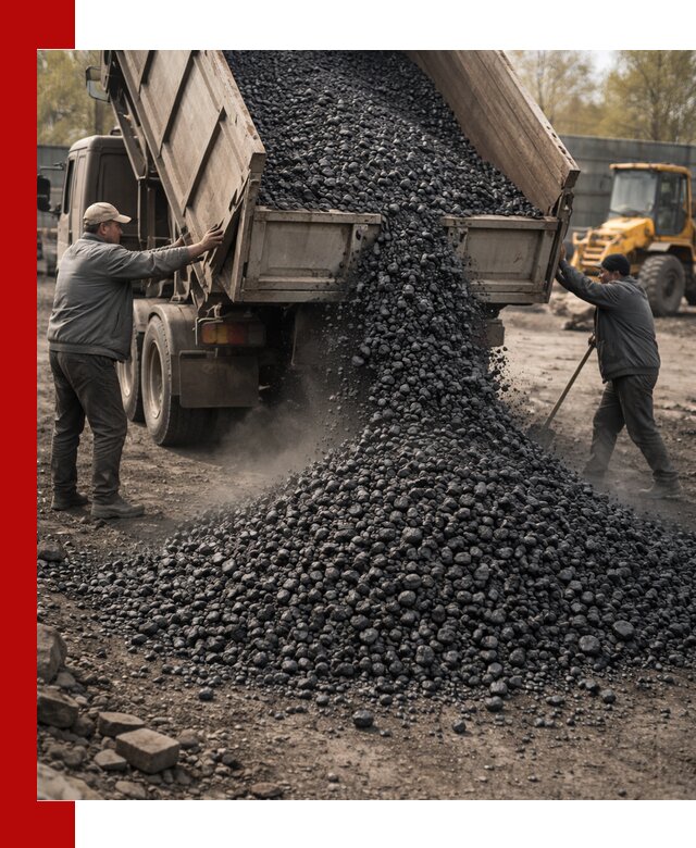 Доставка угля семечка самосвалами в Выборге