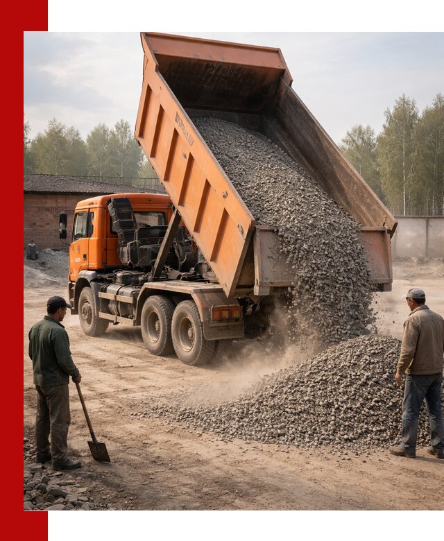 Доставка самосвалом 20 м3 в Выборге быстро и надежно