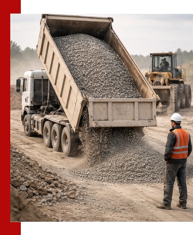 Доставка самосвалом 40 кубов цемента и сыпучих в Выборге