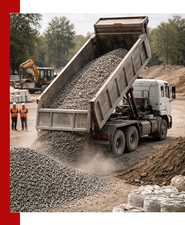 Аренда самосвала в Выборге для доставки сыпучих и нерудных материалов