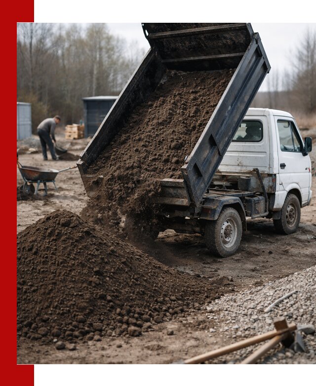 Аренда минисамосвала в Выборге для доставки сыпучих материалов