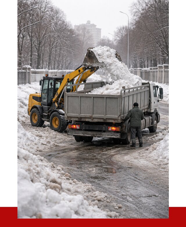 Вывоз снега с погрузкой в Выборге от 3577 р. ПРОНЕРУДВбр