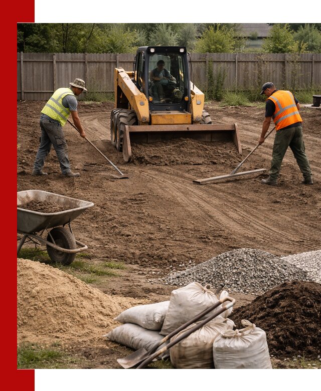 Выравнивание участка под строительство и благоустройство в Выборге
