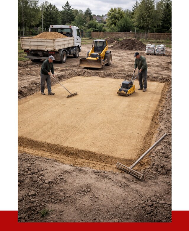 Устройство песчаной подушки в Выборге от 4599 р. ПРОНЕРУДВбр