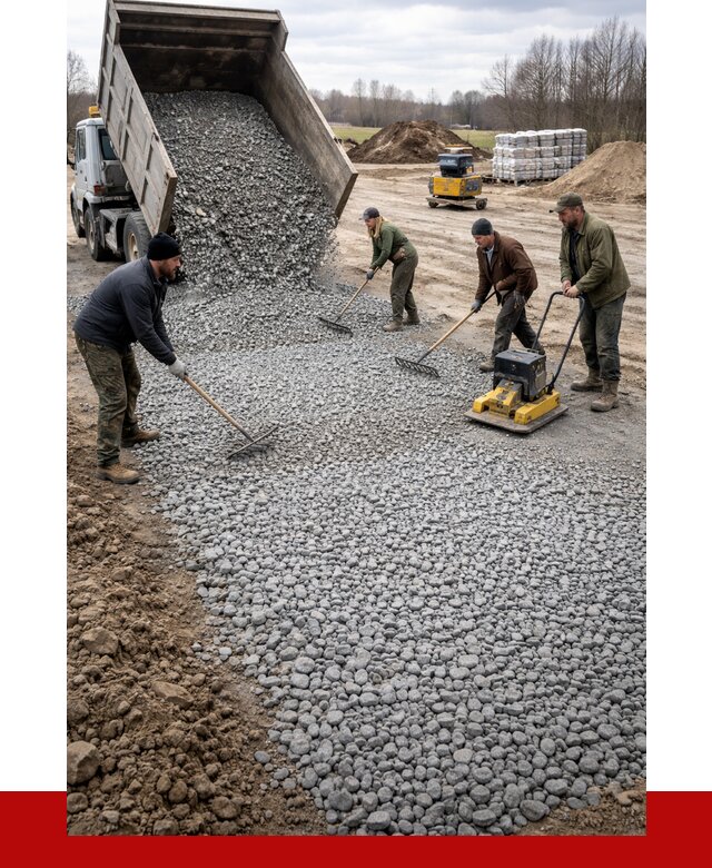 Устройство щебеночной подушки в Выборге от 4599 р. ПРОНЕРУДВбр