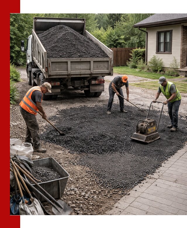 Асфальтовая крошка для двора с доставкой в Выборге